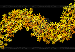 Christmas snowflakes scattered card for winter - vector clip art