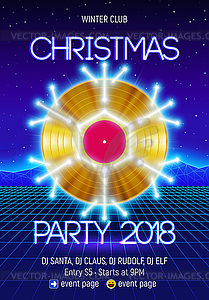 Christmas party invitation poster or flyer with - vector clip art