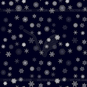 Christmas snowflake seamless pattern with tiled - vector clip art