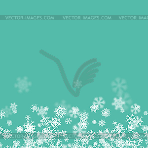 Christmas snow background with scattered - color vector clipart