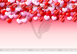 Открытка на День Святого Валентина с разбросанной красочной фольгой - клипарт Royalty-Free