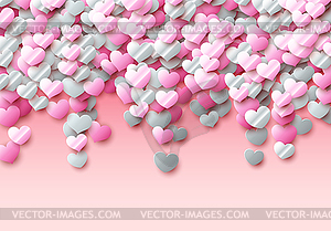 Valentines Day card with scattered colorful foil - vector image