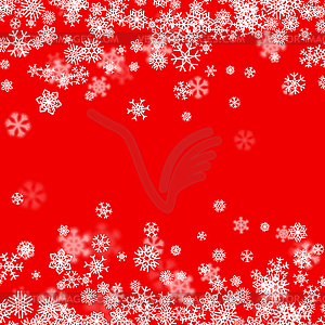Christmas snow background with scattered - royalty-free vector image