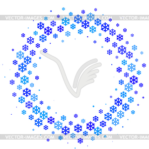 Snowflakes gradient Christmas or New Year abstract - vector clipart