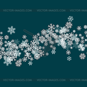 Christmas snow background with scattered - vector image
