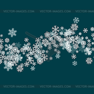 Рождественский снежный фон с разбросанными - векторизованное изображение