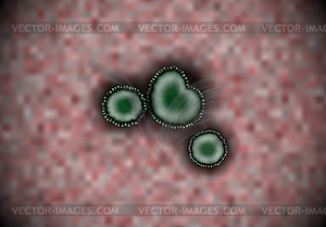 Coronavirus COVID-19 macro , microscope view - vector clipart