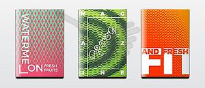 Set of green and eco themed corporate booklet cover - vector clipart