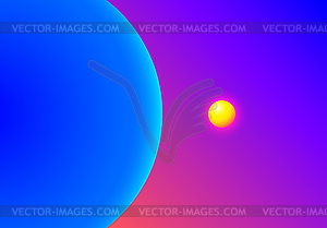 Abstract background with planets in space with ultr - vector clipart / vector image