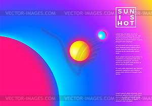 Abstract background with planets in space with ultr - vector image