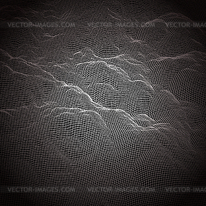 Digital landscape with mountains or clouds made of - vector image