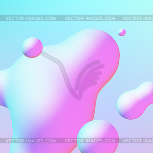 Жидкие капли жидкости дизайна с яркой интенсивной - клипарт в векторе / векторное изображение