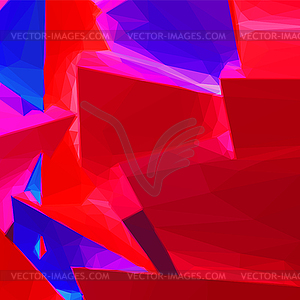 Abstract background with blue and red triangular - vector clipart