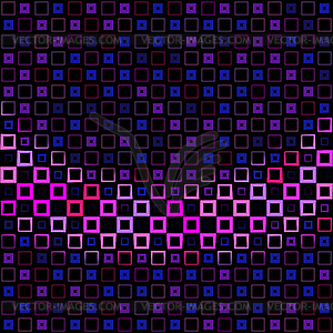 Abstract background with colorful squares and wavy - vector clip art