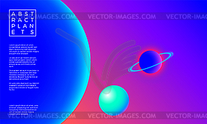 Abstract background with planets in space with ultr - vector clipart