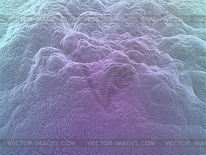 Digital landscape with mountains or clouds made of - vector image