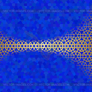 Abstract background with islamic ornament, arabic - vector image