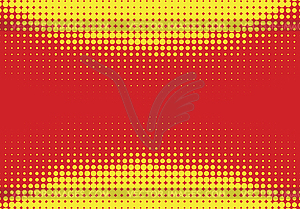 Pop art styled halftone retro background with - vector image