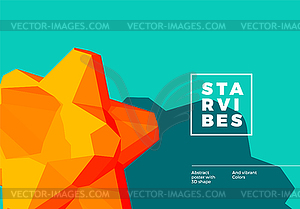 3D star shape background with vibrant color for - vector clipart