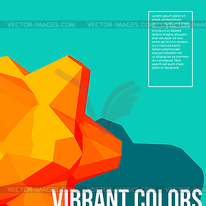 3D star shape background with vibrant color for - vector image