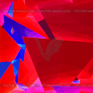 Abstract background with blue and red triangular - vector clipart