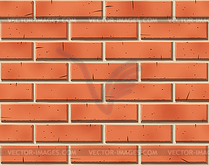 Brick wall seamless pattern with scratched tiled re - vector image