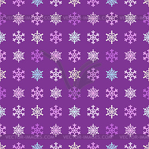 Christmas snowflakes seamless pattern - vector clipart