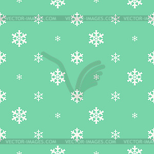 Christmas snowflakes seamless pattern - vector image