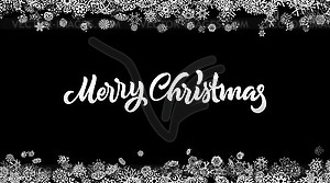 Christmas snowflake abstract background with fallin - vector clipart