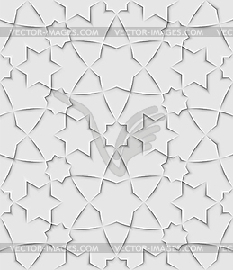 Seamless islam pattern with gloral tiled cells - vector image