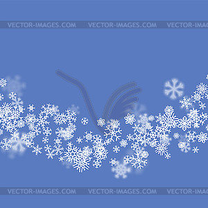 Christmas snow background with scattered - vector clipart