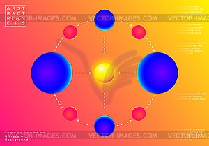 Абстрактный фон с планетами в космосе с Ultr - векторный графический клипарт