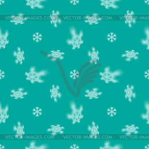 Christmas seamless snowflake pattern with blurred - vector image