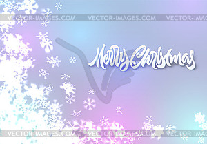 Christmas snowflakes background with falling snow - vector image