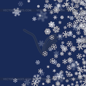Christmas snow background with scattered - vector clipart / vector image