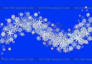 Christmas snow background with scattered - vector image
