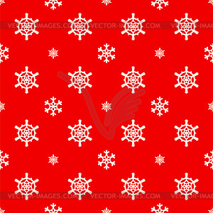 Christmas snowflakes seamless pattern - vector image