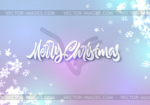 Christmas snowflakes background with falling snow - vector image