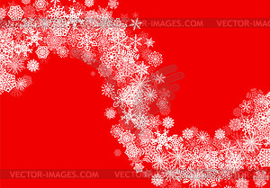 Christmas snow background with scattered - vector image