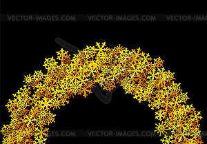 Christmas snowflakes scattered card for winter - vector clip art