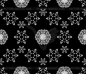 Christmas snowflake seamless pattern for winter - vector clipart