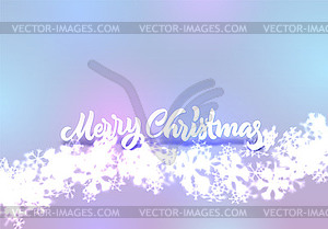 Christmas snowflakes background with falling snow - vector image