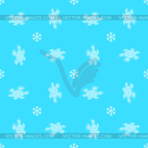 Christmas seamless snowflake pattern with blurred - vector image