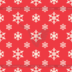 Christmas snowflakes seamless pattern - vector image