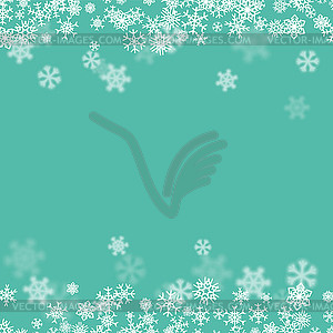 Christmas snow background with scattered - vector clipart