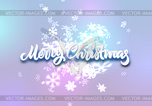 Christmas snowflakes background with falling snow - vector clipart