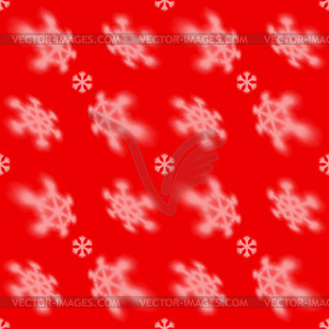 Christmas seamless snowflake pattern with blurred - vector clip art