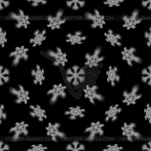 Christmas seamless snowflake pattern with blurred - vector image