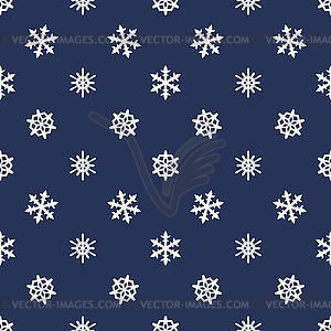 Christmas snowflakes seamless pattern - vector image