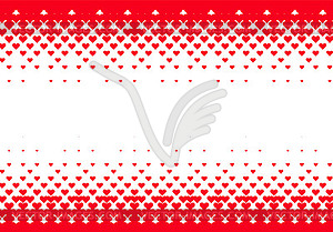 Valentine`s Day background with simple heart - vector clipart